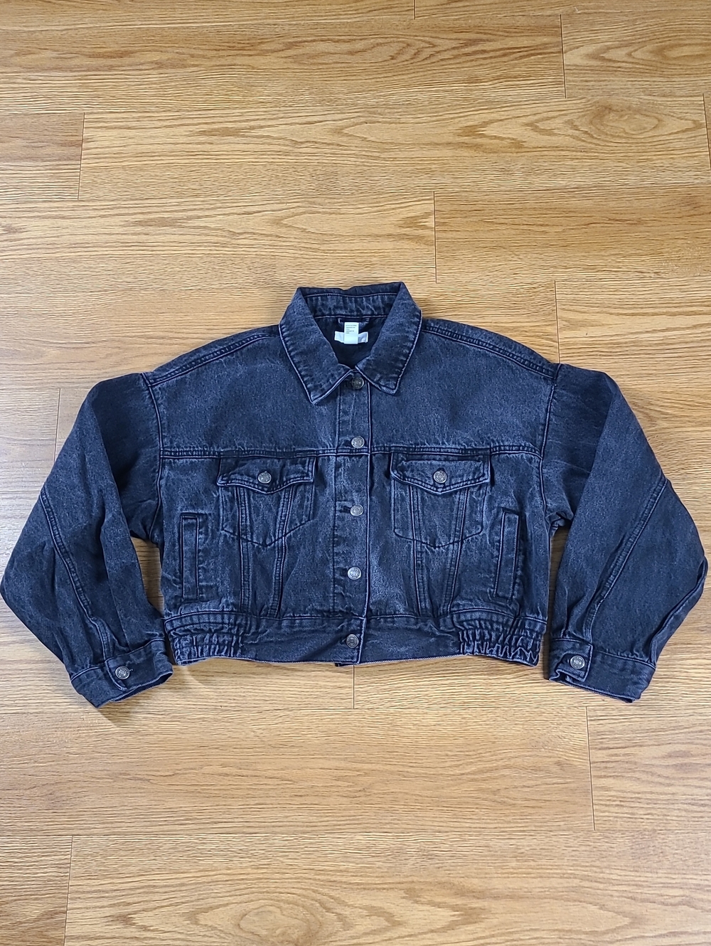 VINTAGE FOREVER 21 WOMENS, GIRLS, DENIM JEAN TRUCKER V SHORT JACKET, SIZE XL